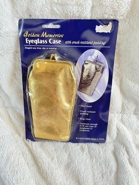 Gold Eyeglass Case - Crush Resistant Padding